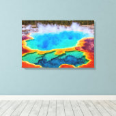 Yellowstone thermische hete pot canvas kunst (Insitu (Houten vloer))