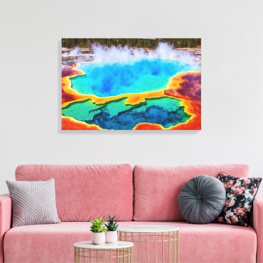 Yellowstone thermische hete pot canvas kunst (Insitu (Woonkamer))