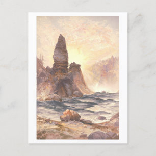 Yellowstone Tower Herfsten Prang Lithograaf Briefkaart
