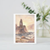 Yellowstone Tower Herfsten Prang Lithograaf Briefkaart (Staand voorkant)