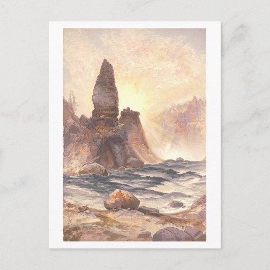 Yellowstone Tower Herfsten Prang Lithograaf Briefkaart (Voorkant)