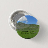 Yellowstone uniek landschap Nationaal Park Ronde Button 3,2 Cm (Voorkant /achterkant)