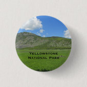 Yellowstone uniek landschap Nationaal Park Ronde Button 3,2 Cm (Voorkant)