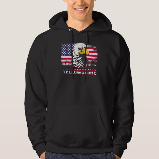 Yellowstone Us Flag Eagle Hoodie (Voorkant)
