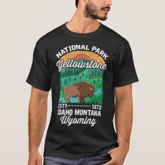 Yellowstone US National Park Bison Buffalo T-shirt