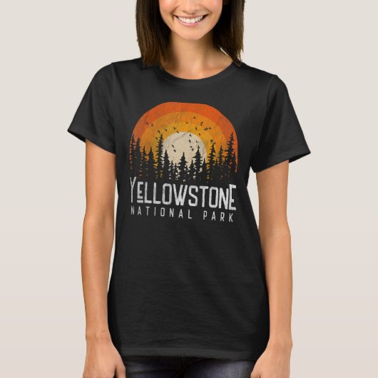 Yellowstone US National Park Retro Style T-shirt (Voorkant)