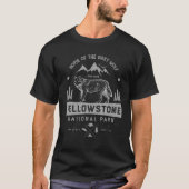Yellowstone US National Park Wolf Lover  T-shirt (Voorkant)