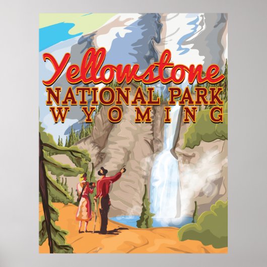 Yellowstone vintage poster (Voorkant)
