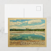 Yellowstone Vintage Travel Briefkaart (Voorkant / Achterkant)