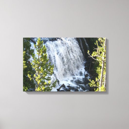 Yellowstone Waterfall Canvas Afdruk (Voorkant)