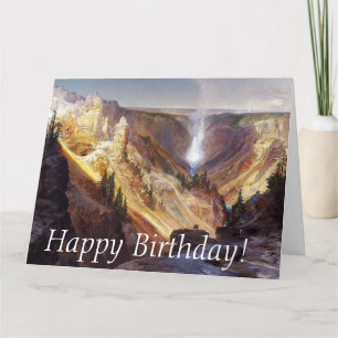 Yellowstone Waterfall Canyon Big Birthday Kaart