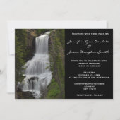 Yellowstone Waterfall Natuur Wedding Invitations Kaart (Voorkant)