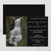 Yellowstone Waterfall Natuur Wedding Invitations Kaart (Voorkant / Achterkant)
