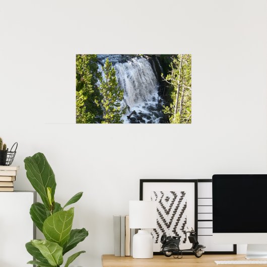 Yellowstone Waterfall Poster (Thuiskantoor)