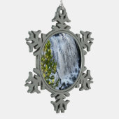 Yellowstone Waterfall Tin Sneeuwvlok Ornament (Links)