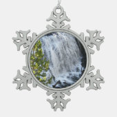 Yellowstone Waterfall Tin Sneeuwvlok Ornament (Voorkant)