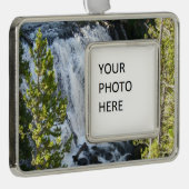Yellowstone Waterfall Verzilverd Omlijst Ornament (Rechts)