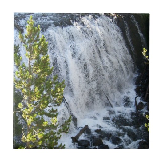 Yellowstone Waterval Tegeltje (Voorkant)