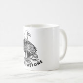 Yellowstone Whiteheadpark vogel logo Koffiemok (Voorkant rechts)