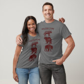 Yellowstone-wildlife vintage schets t-shirt (Unisex)
