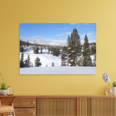 Yellowstone Winter Landscape Foto Canvas Afdruk (Insitu (Woonkamer))