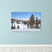 Yellowstone Winter Landscape Foto Canvas Afdruk (Insitu (Houten vloer))