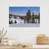 Yellowstone Winter Landscape Foto Poster (Keuken)