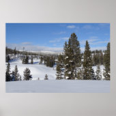 Yellowstone Winter Landscape Foto Poster (Voorkant)