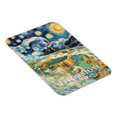 Yellowstone Winter Mammoth Hot Springs Van Gogh Magneet (Rechterzijde)
