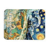 Yellowstone Winter Mammoth Hot Springs Van Gogh Magneet (Horizontaal)
