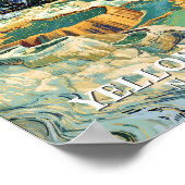 Yellowstone Winter Mammoth Hot Springs Van Gogh Poster (Hoek)