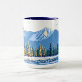 Yellowstone Winter Sneeuw Bedekte Pijnbomen Custom Mok (Midden)