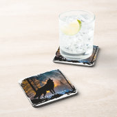 Yellowstone Wolf Beverage Coaster Bier Onderzetter (Rechterzijde)