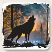 Yellowstone Wolf Beverage Coaster Bier Onderzetter (Voorkant)