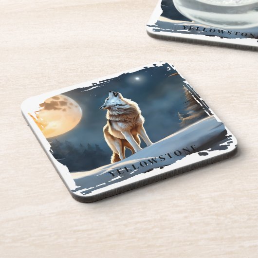 Yellowstone Wolf Bier Onderzetter (Linkerzijde)