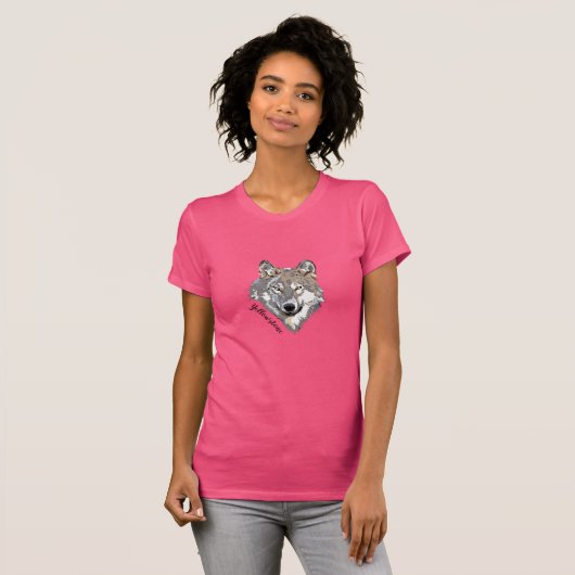 Yellowstone Wolf, bovenste T-Shirt voor vrouwen (Voorkant volledig)