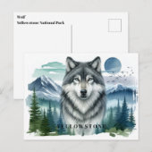 Yellowstone Wolf Briefkaart (Voorkant / Achterkant)