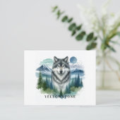 Yellowstone Wolf Briefkaart (Staand voorkant)