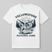 Yellowstone wolf en waterval t-shirt