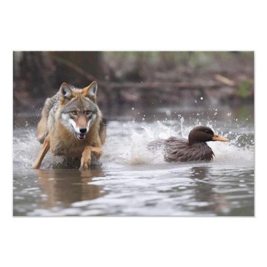 Yellowstone Wolf fotoprint Foto Afdruk (Voorkant)