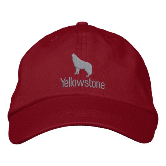 Yellowstone Wolf geborduurd Pet (Voorkant)