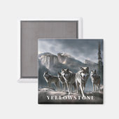 Yellowstone Wolf Magnet (Voorkant / Achterkant)