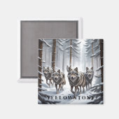 Yellowstone Wolf Magnet (Voorkant / Achterkant)