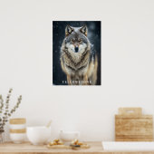 Yellowstone Wolf Poster (Keuken)