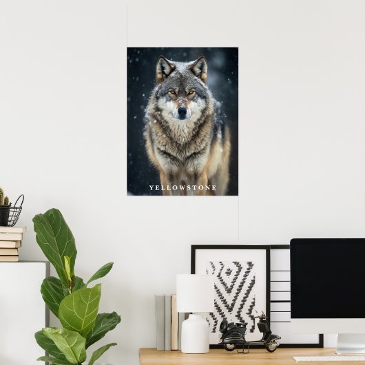 Yellowstone Wolf Poster (Thuiskantoor)