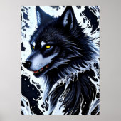 Yellowstone Wolf Poster Kunst (Voorkant)