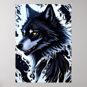 Yellowstone Wolf Poster Kunst