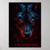 Yellowstone Wolf Poster Kunst (Voorkant)