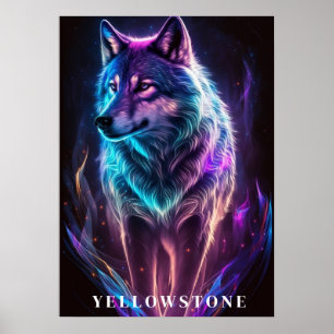 Yellowstone Wolf Poster Kunst