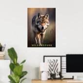 Yellowstone Wolf Poster Kunst (Thuiskantoor)